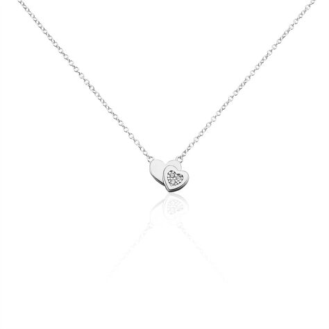 Collier Argent Dounyo Oxydes De Zirconium - Colliers Coeur Femme | Histoire d’Or