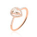 Bague Or Rose Morganite Et Diamant - Bagues solitaires Femme | Histoire d’Or