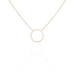 Collier Kalinka Plaque Or Rose Oxyde De Zirconium - Colliers fantaisie Femme | Histoire d&rsquo;Or