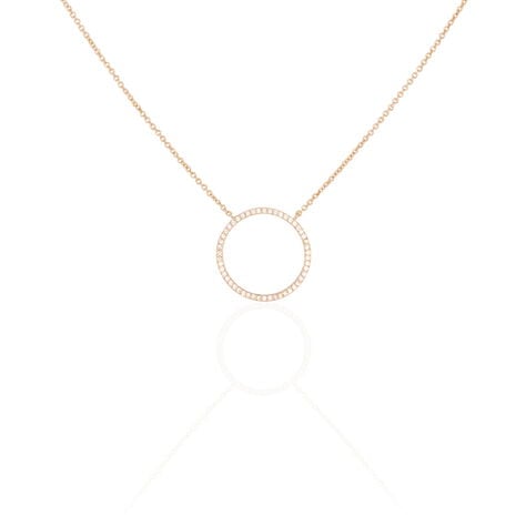 Collier Kalinka Plaque Or Rose Oxyde De Zirconium - Colliers fantaisie Femme | Histoire d&rsquo;Or