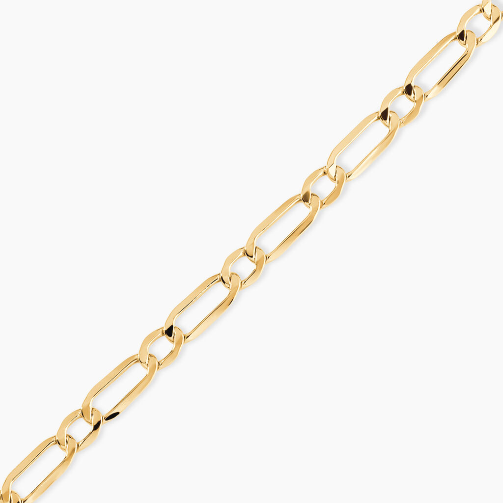 Bracelet Ophelio Maille Alternee 1/1 Or Jaune - Bracelets cha&icirc;ne Homme | Histoire d&rsquo;Or
