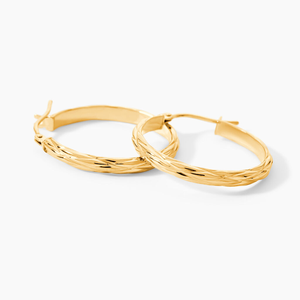 Cr&eacute;oles Vitali Or Jaune - Boucles d'oreilles cr&eacute;oles Femme | Histoire d&rsquo;Or