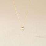 Collier Columbine Or Jaune Oxyde De Zirconium Blanc - Colliers Femme | Histoire d&rsquo;Or