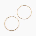 Cr&eacute;oles Ada Lisse Plaqu&eacute; Or Jaune - Boucles d'oreilles cr&eacute;oles Femme | Histoire d&rsquo;Or