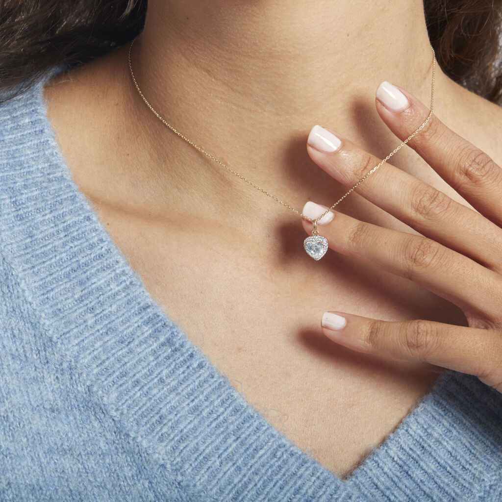 Collier Dari Or Blanc Oxyde De Zirconium - Colliers Femme | Histoire d’Or