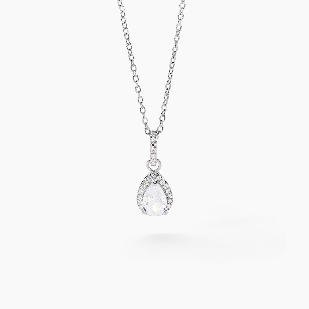Collier Briony Argent Blanc Oxyde De Zirconium - Colliers fantaisie Femme | Histoire d&rsquo;Or