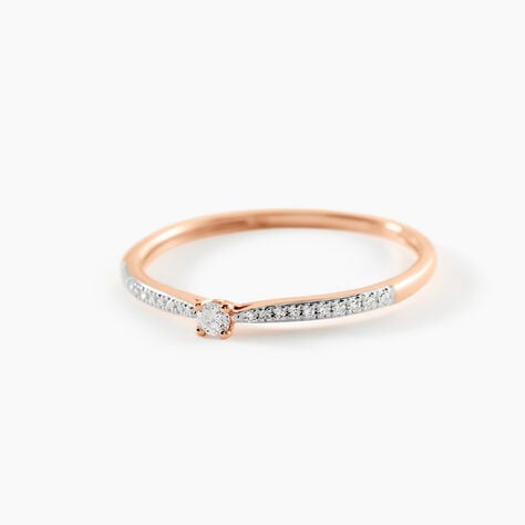Bague Solitaire Hemera Or Rose Diamant - Bagues solitaires Femme | Histoire d&rsquo;Or