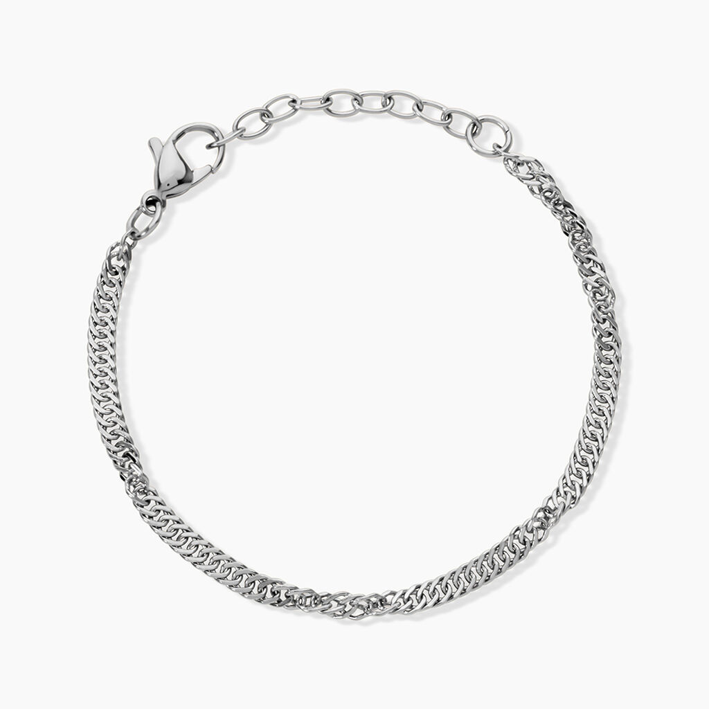 Bracelet Cinthia Acier Blanc - Bracelets cha&icirc;ne Femme | Histoire d&rsquo;Or
