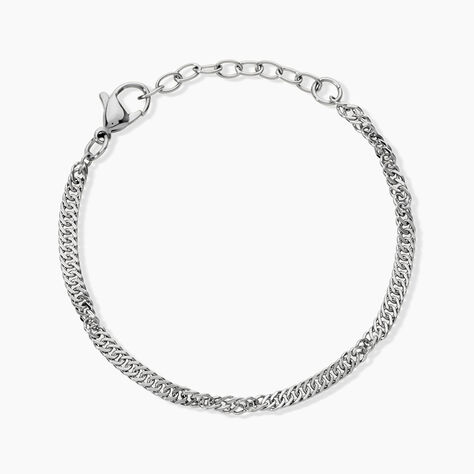 Bracelet Cinthia Acier Blanc - Bracelets cha&icirc;ne Femme | Histoire d&rsquo;Or