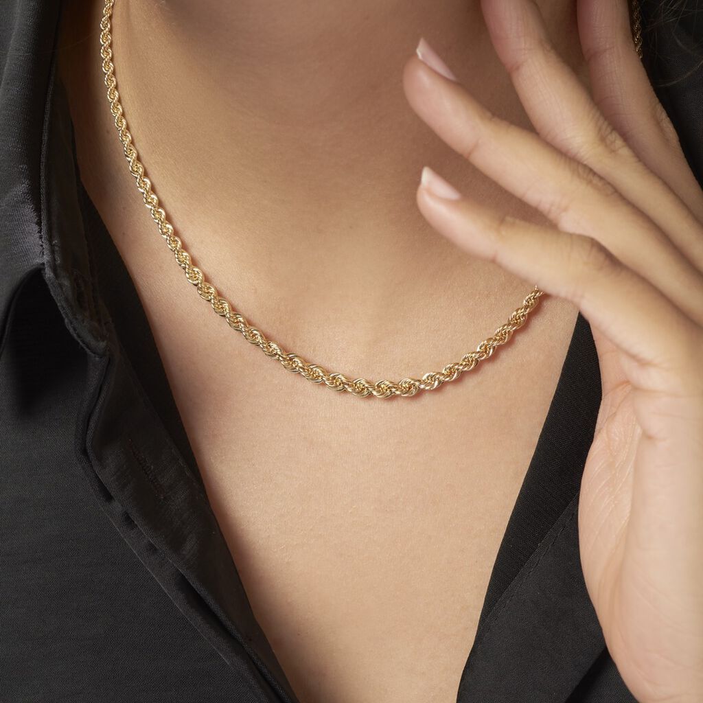 Collier Jerry Maille Corde Or Jaune - Chaines Femme | Histoire d’Or
