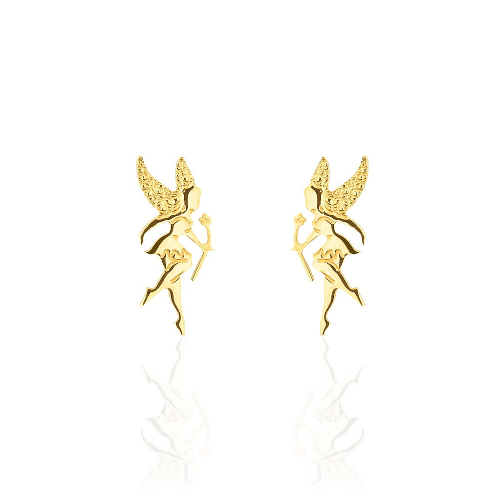 Boucles D'oreilles Puces Gabinienne Fee Or Jaune - Clous d'oreilles Femme | Histoire d’Or