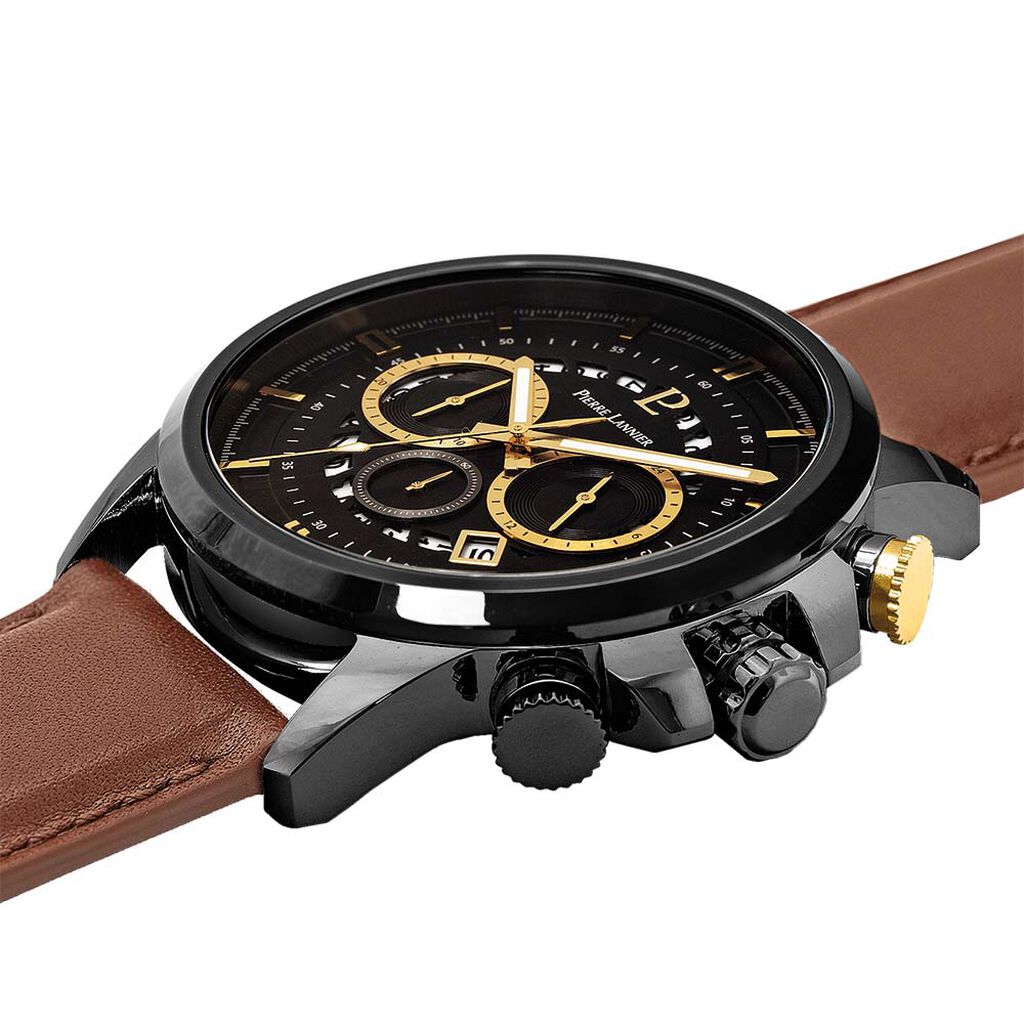 Montre Pierre Lannier Sentinelle Noir - Montres Homme | Histoire d’Or