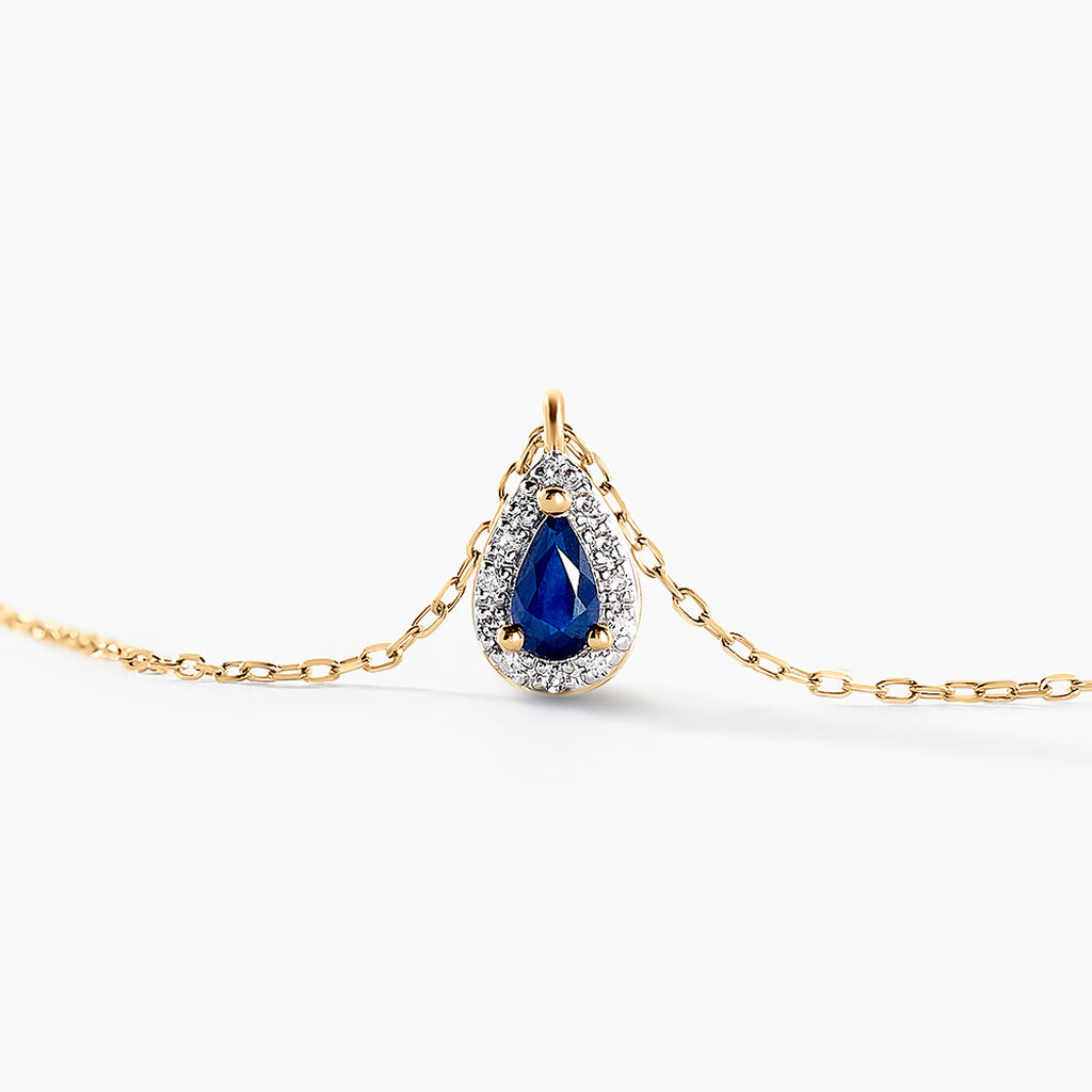 Collier Juliettina Or Jaune Saphir Diamant - Colliers Femme | Histoire d’Or