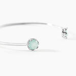 Bracelet Jonc Allyn Argent Blanc Verre - Bracelets joncs Femme | Histoire d&rsquo;Or