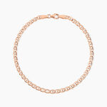 Bracelet Capucin Or Rose Maille Marine Plate - Bracelets cha&icirc;ne Femme | Histoire d&rsquo;Or