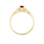 Bague Vladimir Or Jaune Rubis Diamants - Bagues solitaires Femme | Histoire d&rsquo;Or