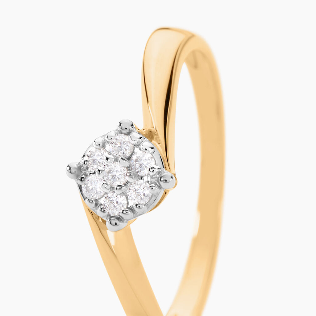 Bague Solitaire Lysia Or Jaune Diamant - Bagues solitaires Femme | Histoire d’Or