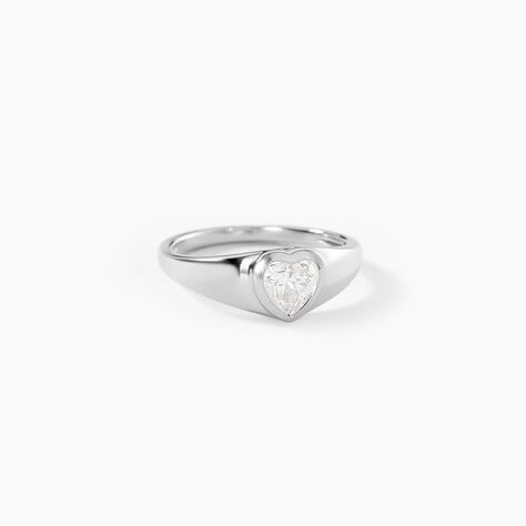Bague Huge Argent Blanc Oxyde De Zirconium - Bagues avec pierre Femme | Histoire d&rsquo;Or