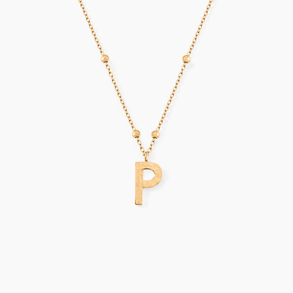 Collier Plaqué Or Jaune Lettra - Colliers fantaisie Femme | Histoire d’Or