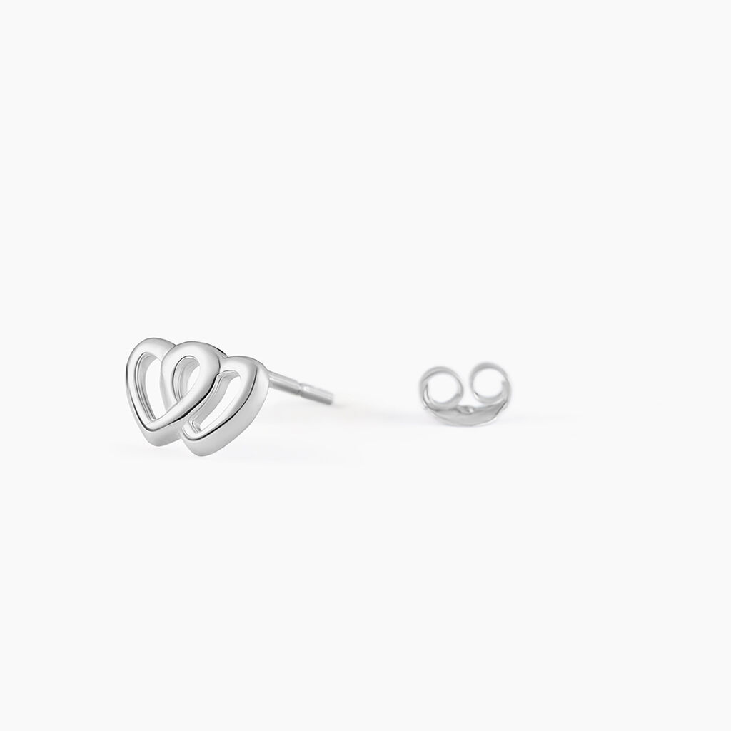 Boucles D'oreilles Puces Lehinaae Argent Blanc - Boucles d'oreilles fantaisie Femme | Histoire d’Or