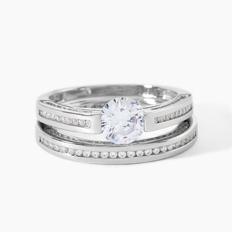 Bague Malou Argent Blanc Oxyde De Zirconium - Bagues solitaires Femme | Histoire d&rsquo;Or