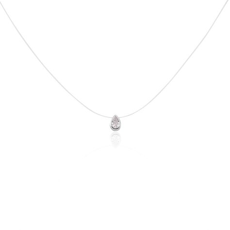 Collier Nylon Argent Blanc Oxyde - Colliers fantaisie Femme | Histoire d&rsquo;Or