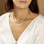 Collier Ehud Argent Bicolore - Chaines Femme | Histoire d&rsquo;Or