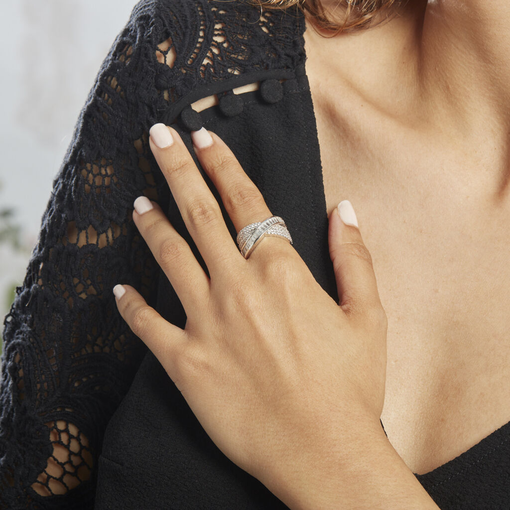 Bague Audon Argent Blanc Oxydes De Zirconium - Bagues avec pierre Femme | Histoire d’Or