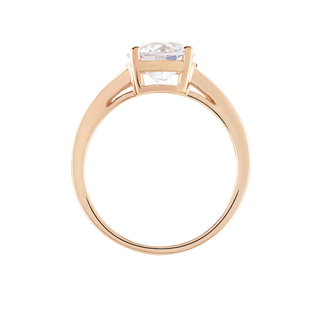 Bague Tatjana Or Rose Oxyde De Zirconium - Bagues solitaires Femme | Histoire d’Or