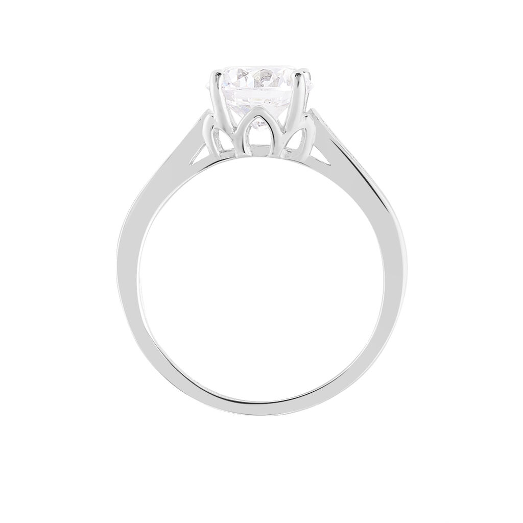 Bague Viky Argent Blanc Oxyde De Zirconium - Bagues solitaires Femme | Histoire d&rsquo;Or