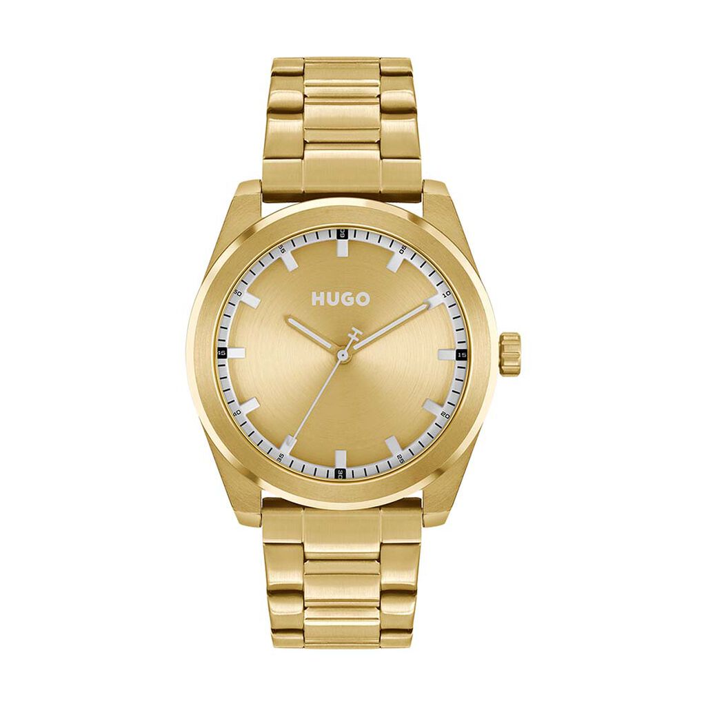 Montre Hugo Bright Doré - Montres Homme | Histoire d’Or
