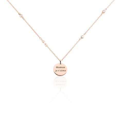Collier Moa Argent Rose Oxyde De Zirconium - Colliers fantaisie Femme | Histoire d’Or