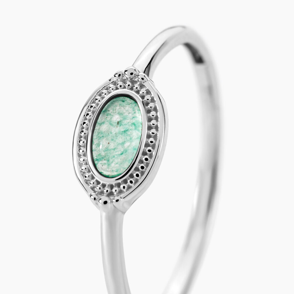 Bague Evasion Argent Blanc Aventurine - Bagues solitaires Femme | Histoire d&rsquo;Or