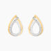 Boucles D'oreilles Puces Marilynn Or Bicolore Diamant Blanc - Clous d'oreilles Femme | Histoire d’Or