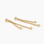 Boucles D'Oreilles Pendantes Assiba Argent Dor&eacute; A L'Or 750/1000 - Boucles d'oreilles pendantes Femme | Histoire d&rsquo;Or