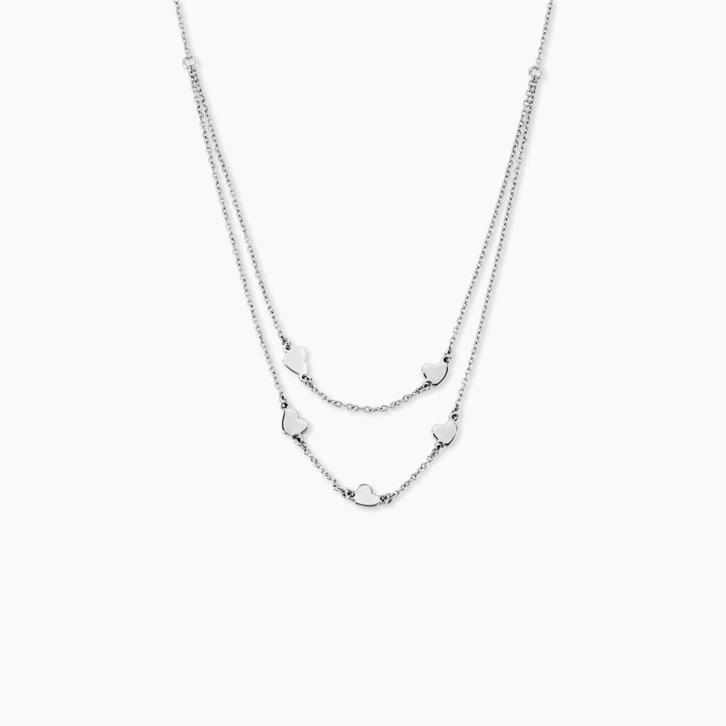 Collier Kiss Me Argent Blanc - F&ecirc;te des m&egrave;res Femme | Histoire d&rsquo;Or