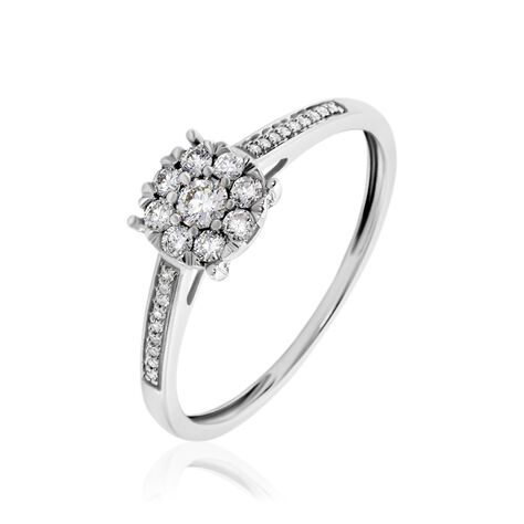 Bague Cilka Or Blanc Diamant - Bagues avec pierre Femme | Histoire d’Or