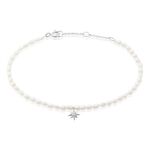 Bracelet Shelah Argent Blanc Perle De Culture Oxyde De Zirconium - Bracelets Femme | Histoire d&rsquo;Or