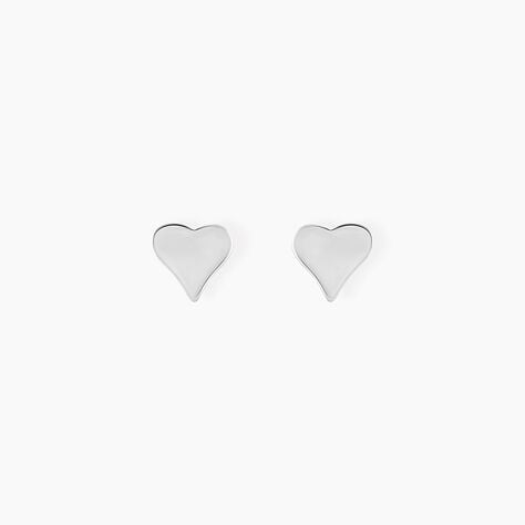 Boucles D'oreilles Puces Jeanne-françoise Argent Blanc - Boucles d'oreilles fantaisie Femme | Histoire d’Or
