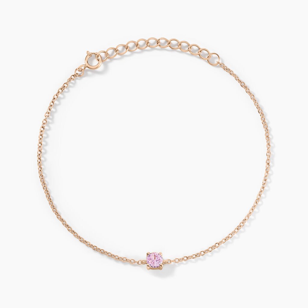 Bracelet Rio Argent Rose Oxyde De Zirconium - Bracelets Femme | Histoire d&rsquo;Or