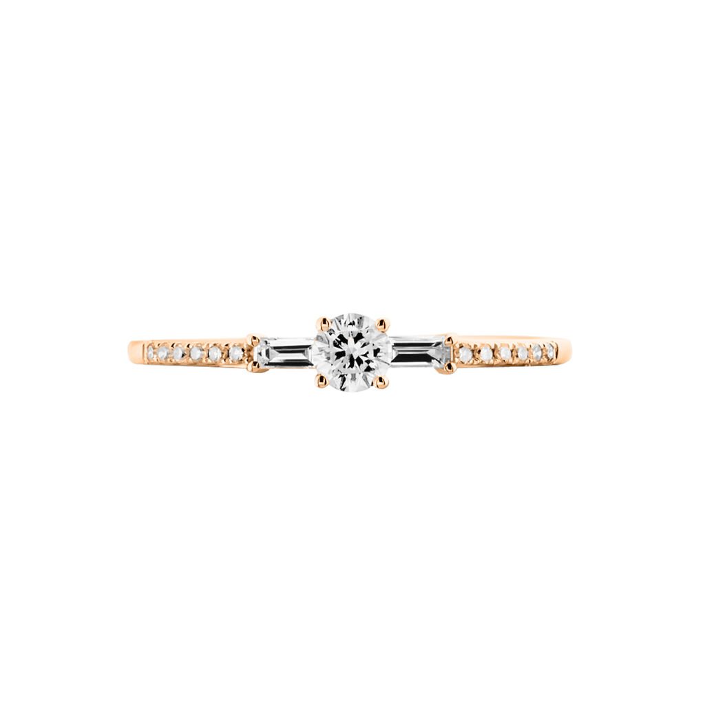 Bague Solitaire Nina Or Rose Diamant - Bagues solitaires Femme | Histoire d&rsquo;Or