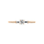 Bague Solitaire Nina Or Rose Diamant - Bagues solitaires Femme | Histoire d&rsquo;Or