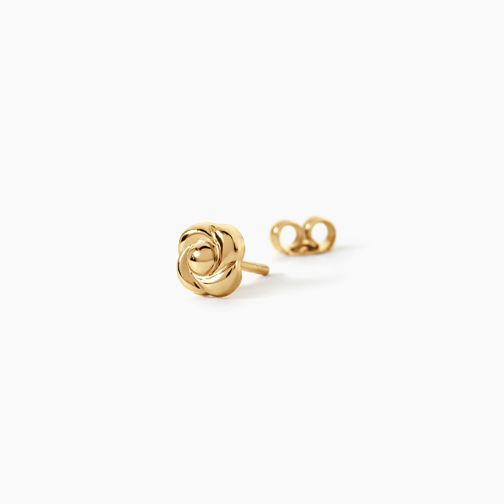 Boucles D'Oreilles Puces Gennaro Argent Dor&eacute; A L'Or 750/1000 - Boucles d'oreilles fantaisie Femme | Histoire d&rsquo;Or