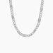 Collier Jeremi Maille Alternee 1/3 Et Plaquettes Argent Blanc - Chaines Femme | Histoire d’Or