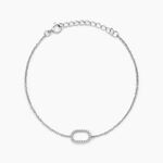 Bracelet Clem Argent Blanc - Bijoux sans pierre Femme | Histoire d&rsquo;Or