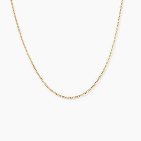 Cha&icirc;ne Ixia Maille Gourmette Diamantee Or Jaune - Chaines Femme | Histoire d&rsquo;Or