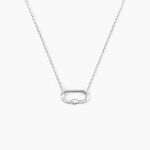 Collier Infini Pop Argent Blanc Oxyde De Zirconium - Colliers fantaisie Femme | Histoire d&rsquo;Or