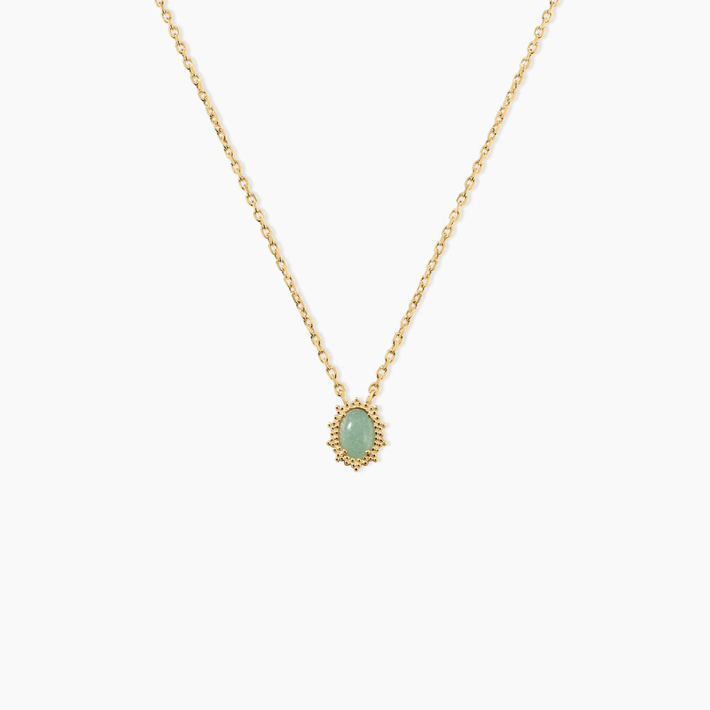 Collier Vintage Love Plaqué Or Jaune Aventurine - Colliers Femme | Histoire d’Or