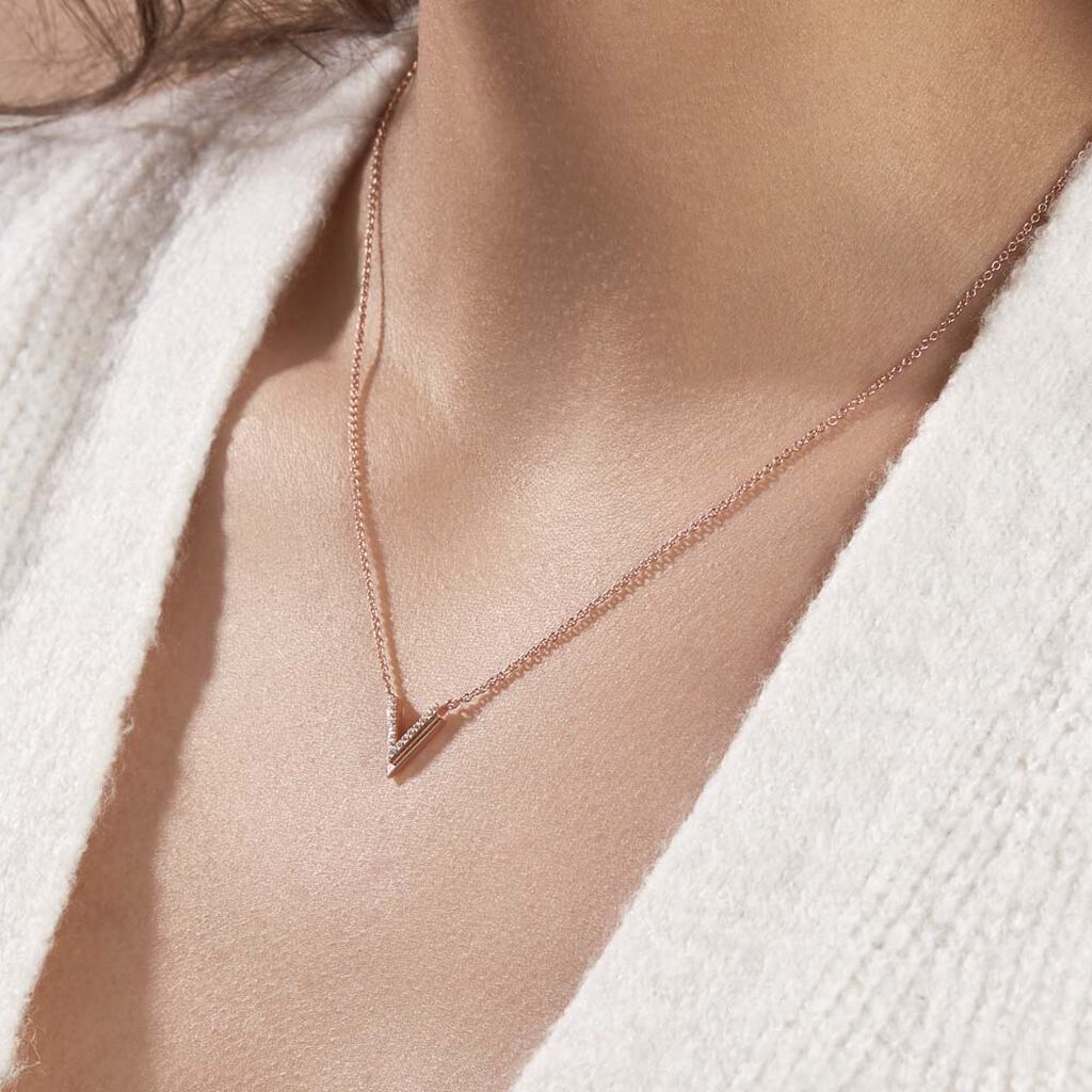 Collier Nollia Argent Rose Oxyde De Zirconium - Colliers fantaisie Femme | Histoire d’Or