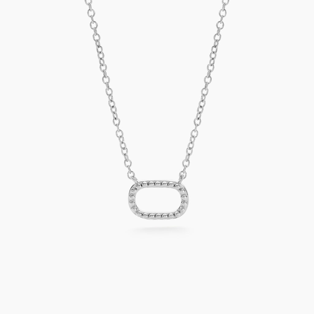 Collier Clem Argent Blanc - Bijoux sans pierre Femme | Histoire d&rsquo;Or